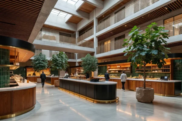 Former CNN Center atrium opens as CTR food hall in downtown Atlanta, Georgia.