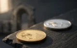 Georgia commemorative coins marking 1700 years of Christianity as state religion.