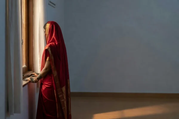 Indian married women dowry harassment crisis and financial independence message.