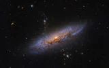 NGC 1266 lenticular galaxy Hubble image showing post-starburst quenching and dust lanes.