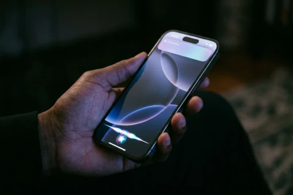 Apple iPhone 17 Pro showing the new Siri AI chat interface