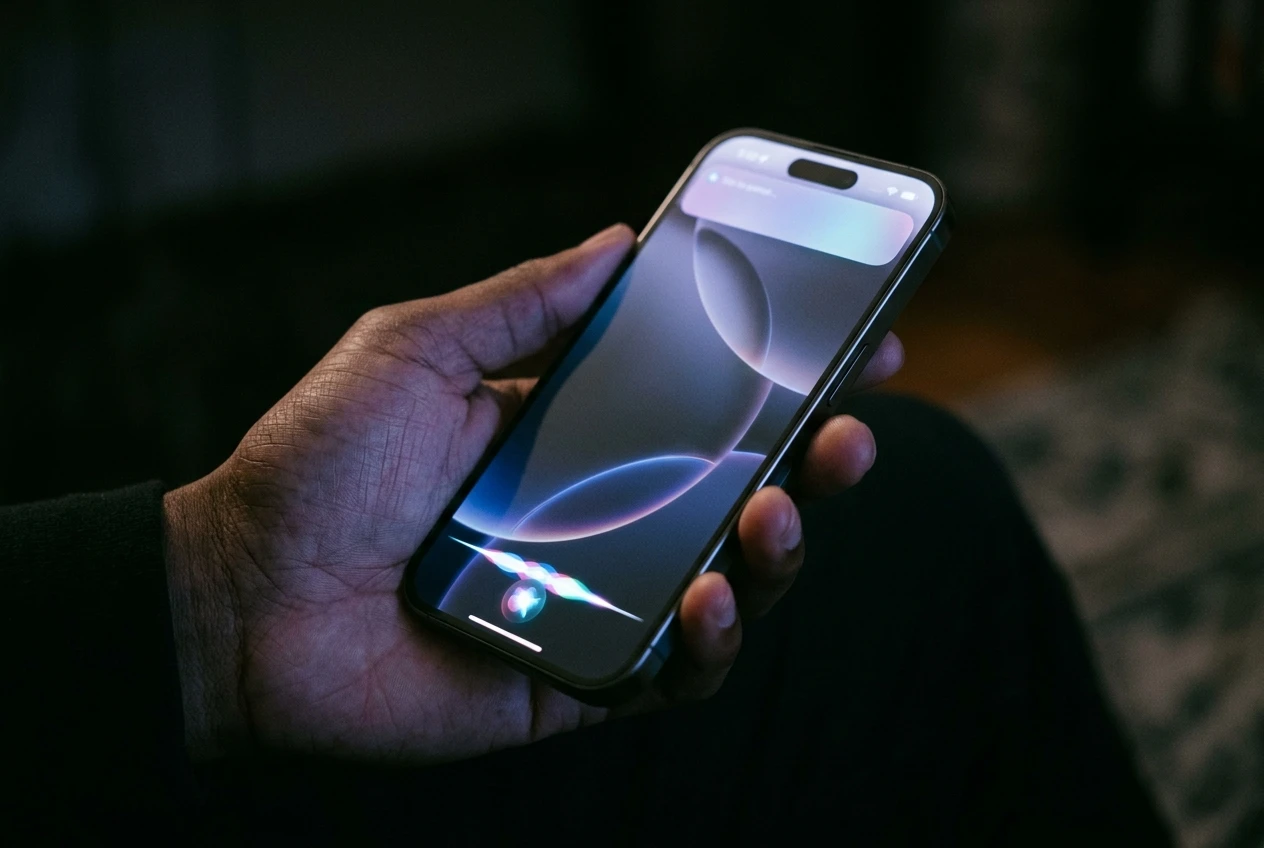 Apple iPhone 17 Pro showing the new Siri AI chat interface