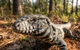 Argentine black and white tegu invasive lizard in Georgia