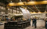 first Swiss F-35A bulkhead at Marietta assembly line
