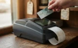 Georgia's universal cash register on a shop counter