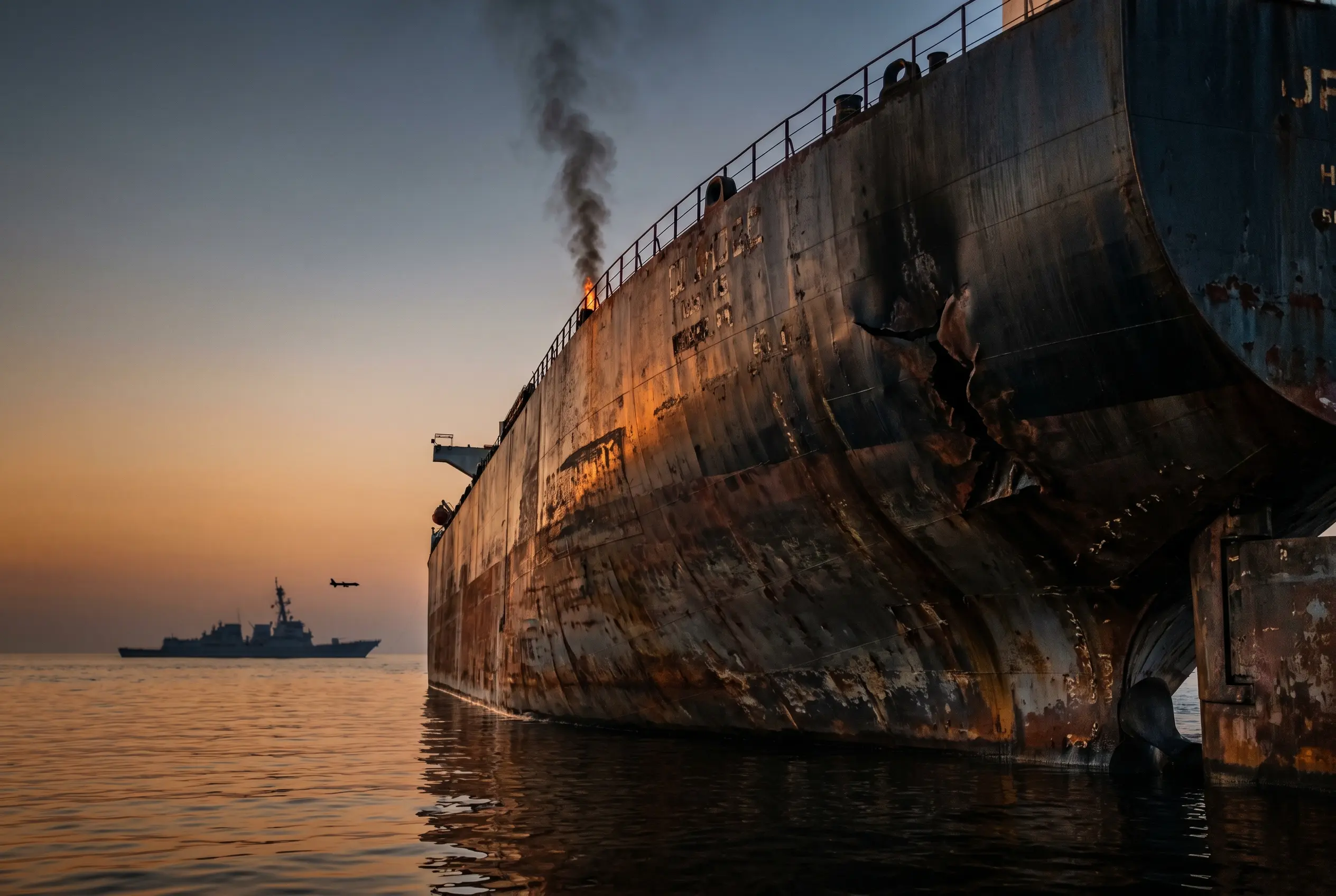 Oil prices climb as U.S. forces disable Iran-bound tanker near Strait of Hormuz.