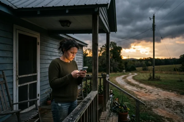 Rural Georgia power outage data and weather forecast