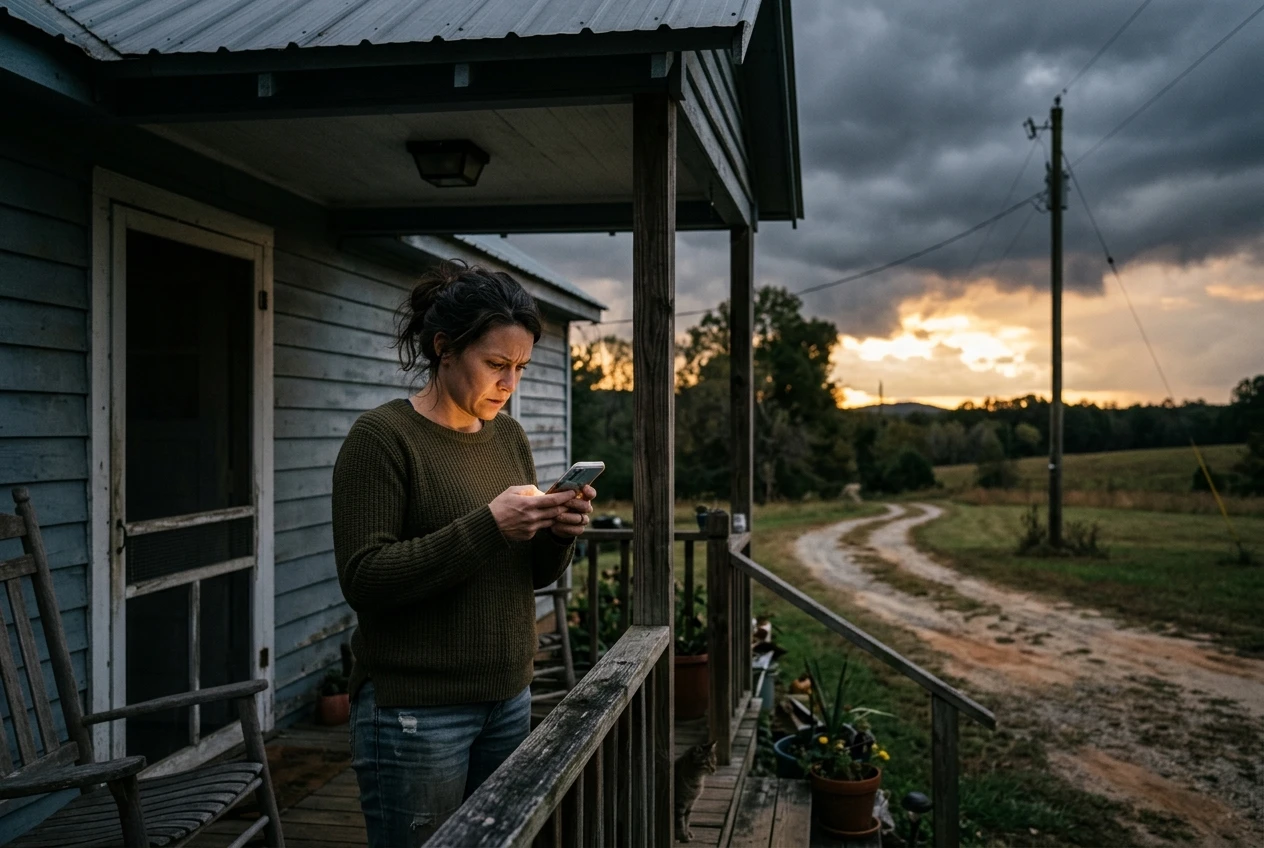 Rural Georgia power outage data and weather forecast