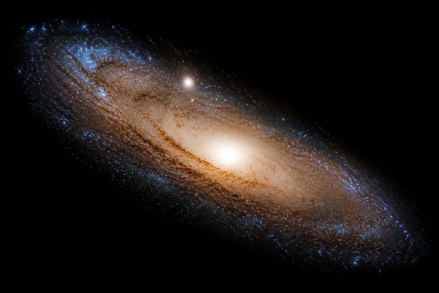Andromeda galaxy star formation decline Hubble map middle age