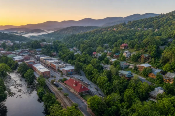 Blue Ridge Georgia mountain town short-term rental housing boom