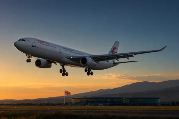 China Eastern Airlines Tbilisi Shanghai direct flight inaugural launch