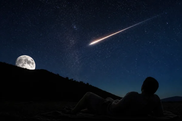 Delta Aquariid meteor shower 2026 peak under full moon