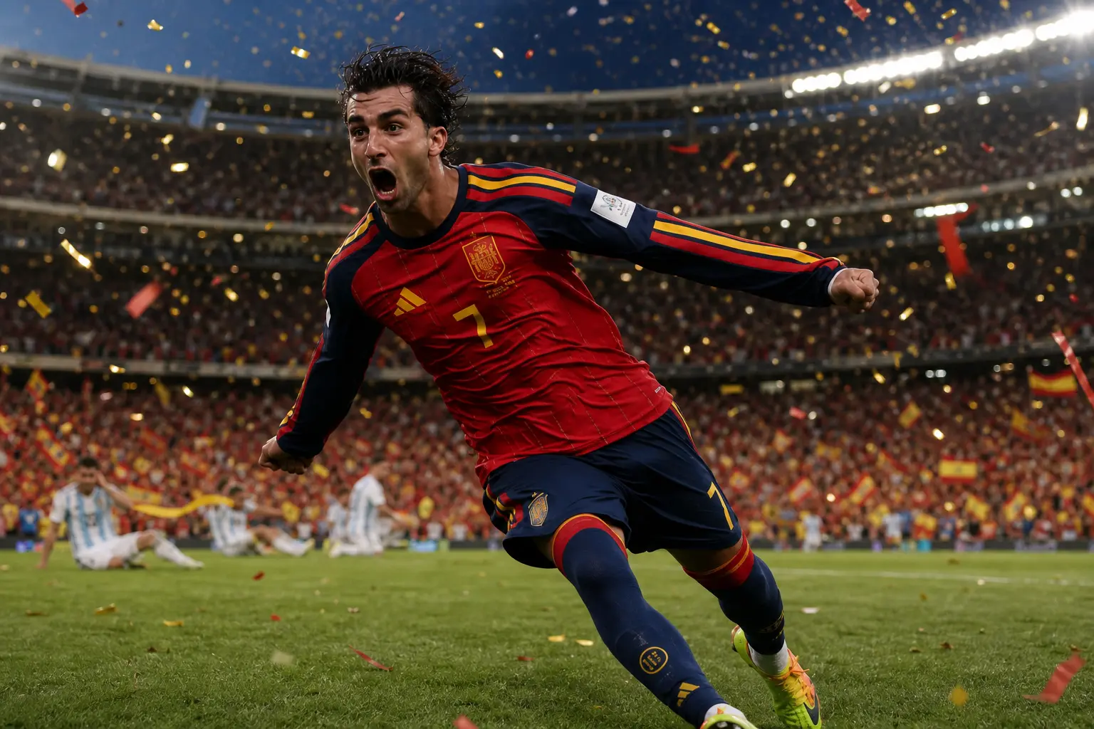 Ferran Torres Spain World Cup final winning goal celebration