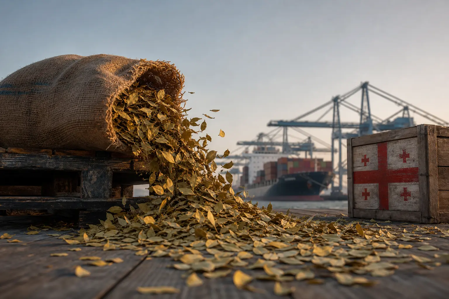Georgia bay leaf exports to China and Russia