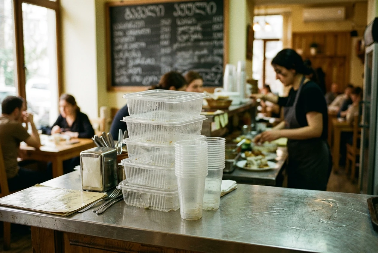 Georgia plastic food container ban delay 2027