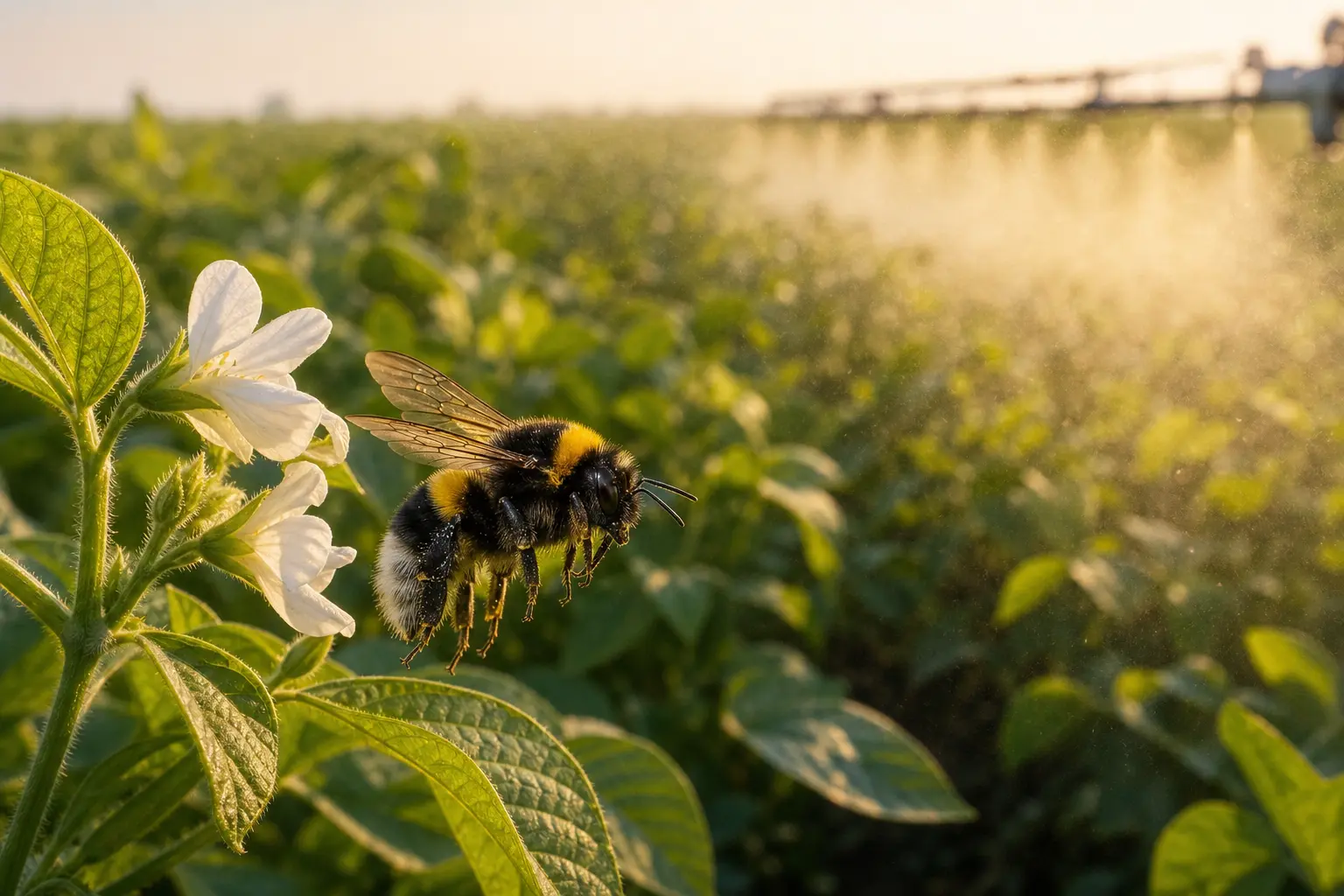 Georgia Tech sulfoxaflor pesticide bumblebee reproduction study findings