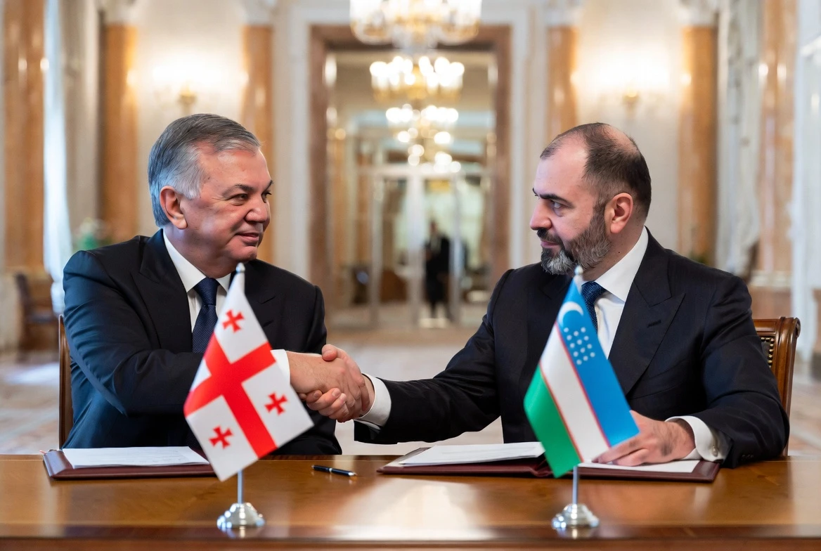 Georgia Uzbekistan strategic partnership signing in Tbilisi