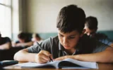 Georgian student taking 2026 Unified National Examination