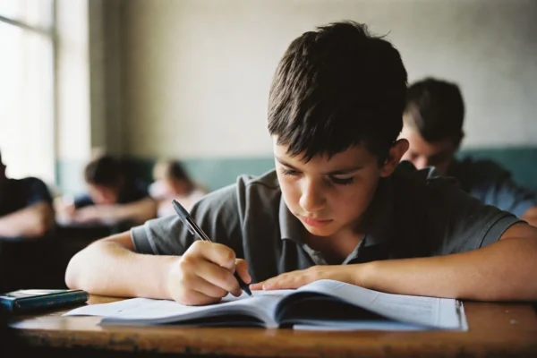 Georgian student taking 2026 Unified National Examination