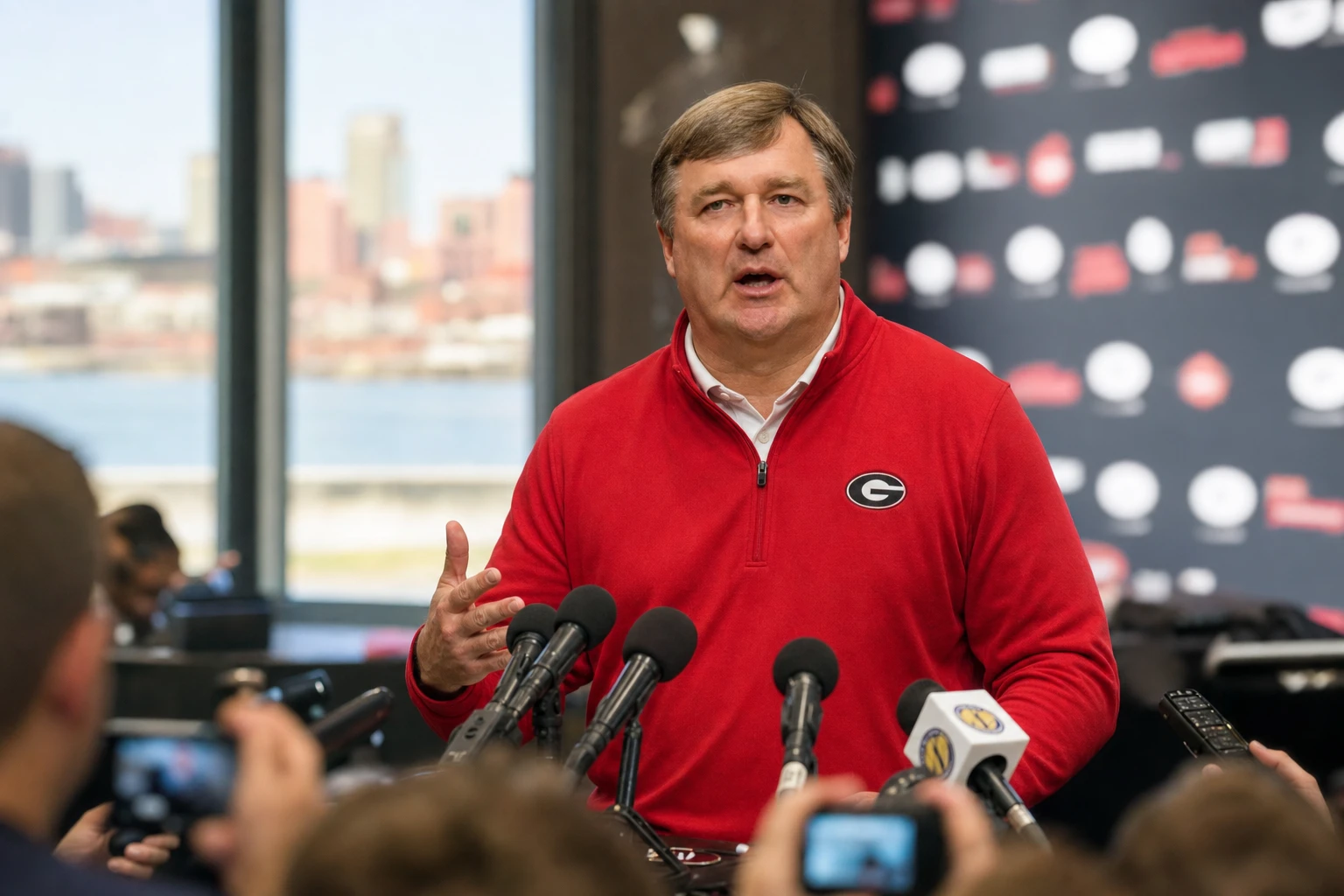 Kirby Smart Georgia Bulldogs head coach SEC Media Days Tampa