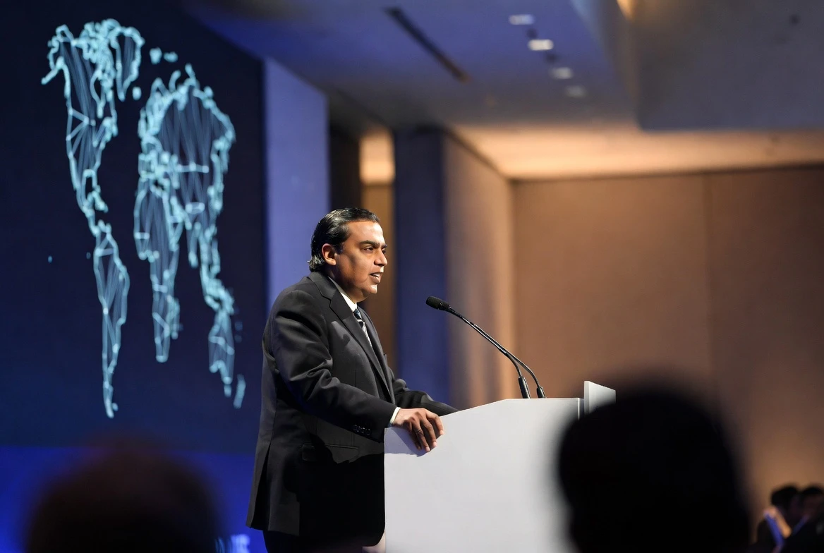 Mukesh Ambani addressing the AI for Good Global Commission in Geneva