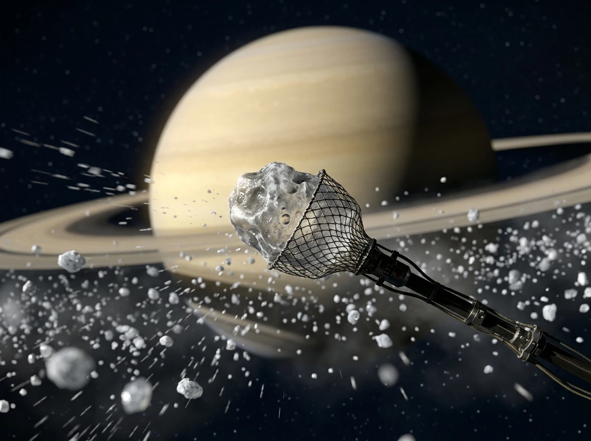 NASA PRAXIS AI robot Saturn ring particle sampling mission