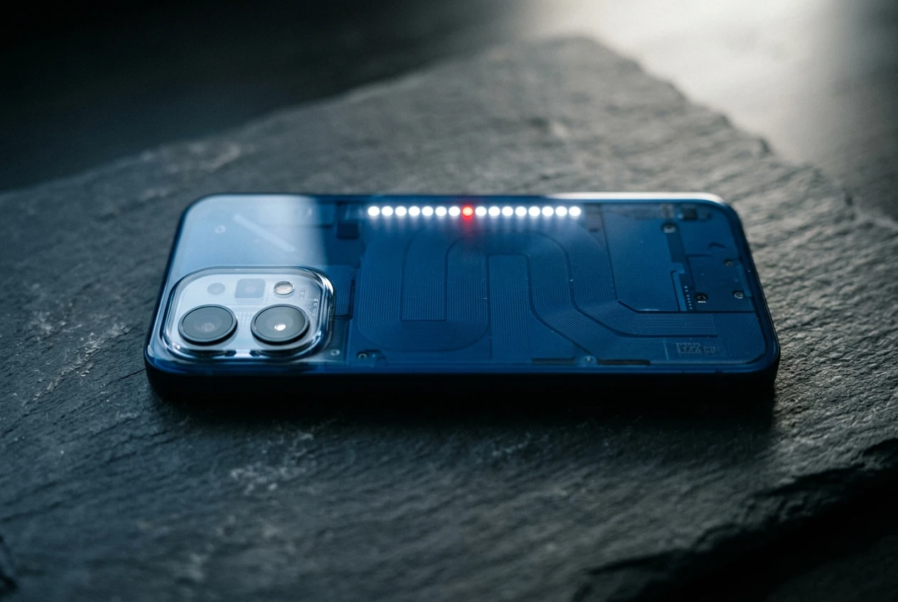 Nothing Phone (4b) rear design with Glyph Bar
