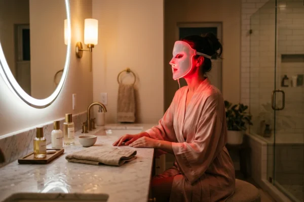 red light therapy LED mask at home device treatment