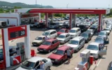 Abkhazia Rosneft station fuel shortage 20 liter limit queues