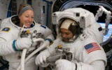 Anil Menon Sophie Adenot ISS spacewalk antenna replacement prep