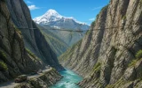 Dariali Valley Georgia Russia border glacier alert evacuation