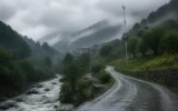 Georgia heavy rain landslide warning mountain roads August