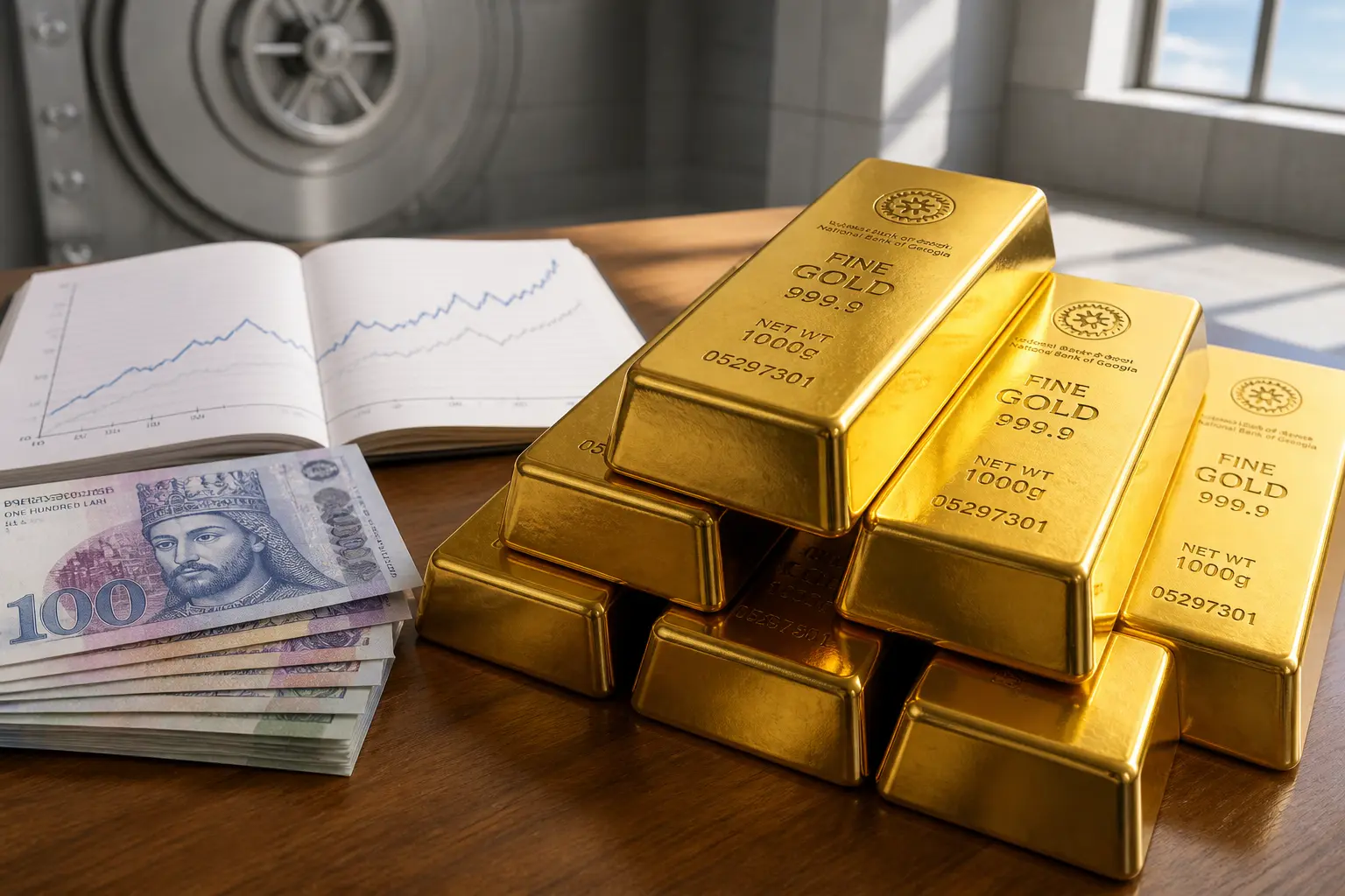 Georgia international reserves record 7.53 billion gold share