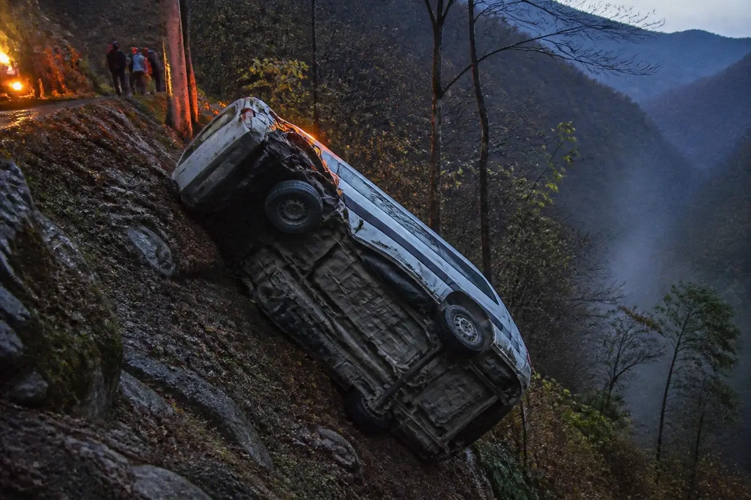 Gomi Mountain minibus crash Belarusian tourists ravine Georgia