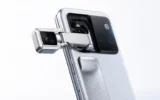 Honor Robot Phone titanium gimbal camera arm deployed