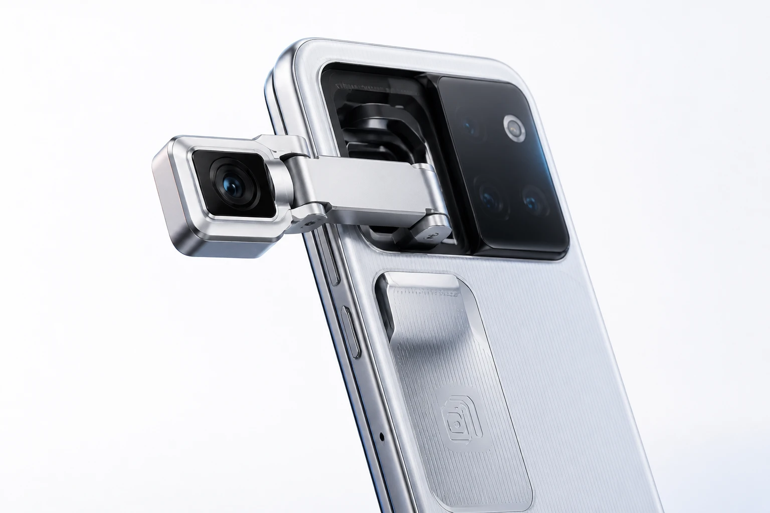 Honor Robot Phone titanium gimbal camera arm deployed