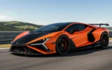 Lamborghini Revuelto SV hybrid supercar Monterey debut track wing