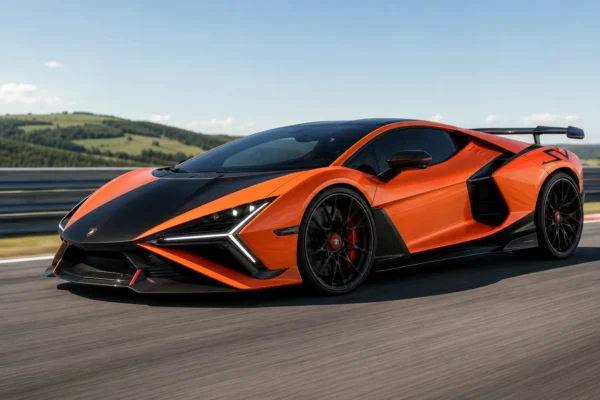 Lamborghini Revuelto SV hybrid supercar Monterey debut track wing