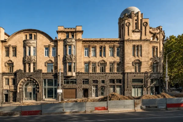 Melik-Azaryants building underground levels excavation Tbilisi Rustaveli