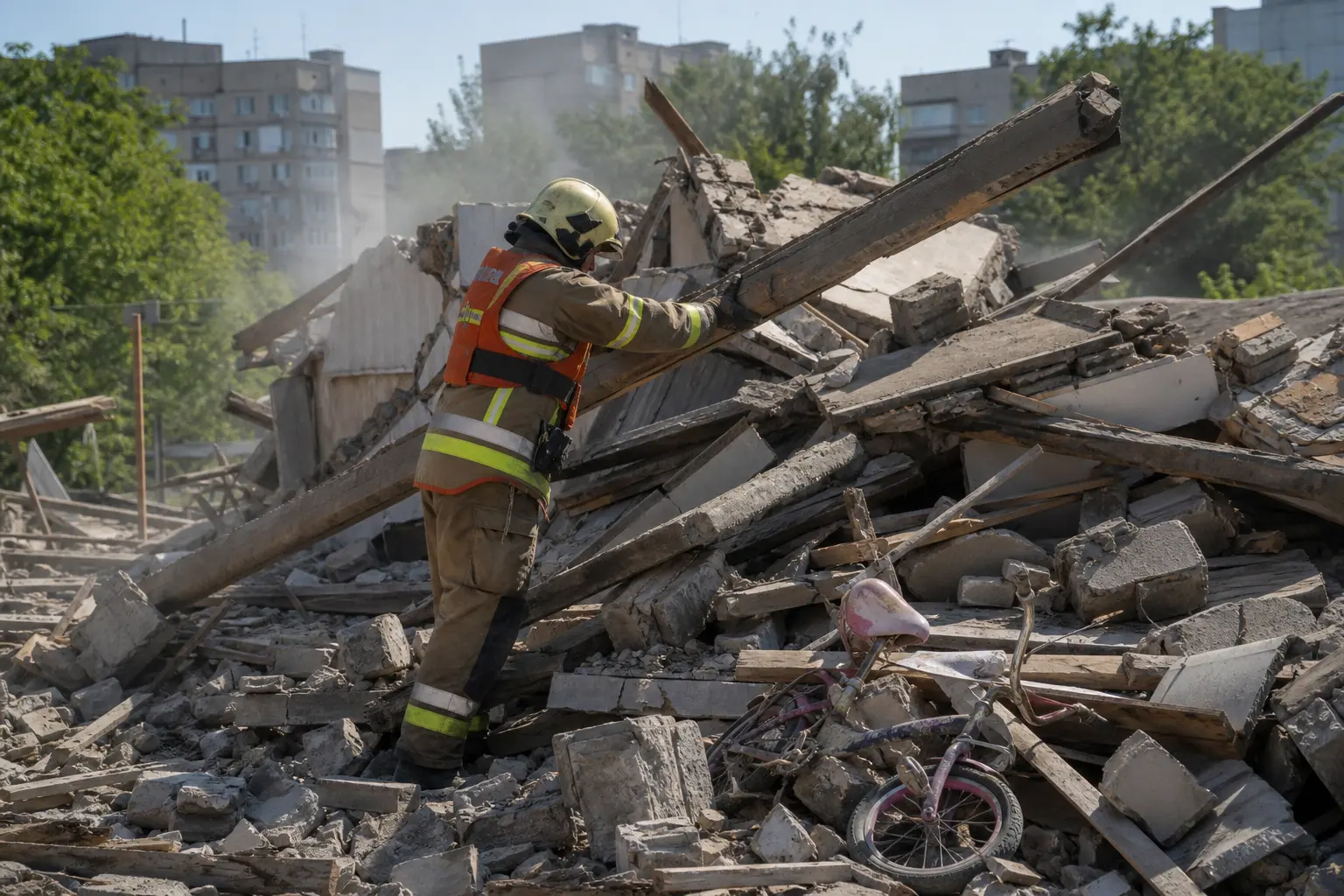 Russian guided bomb strike Sumy two girls killed rubble