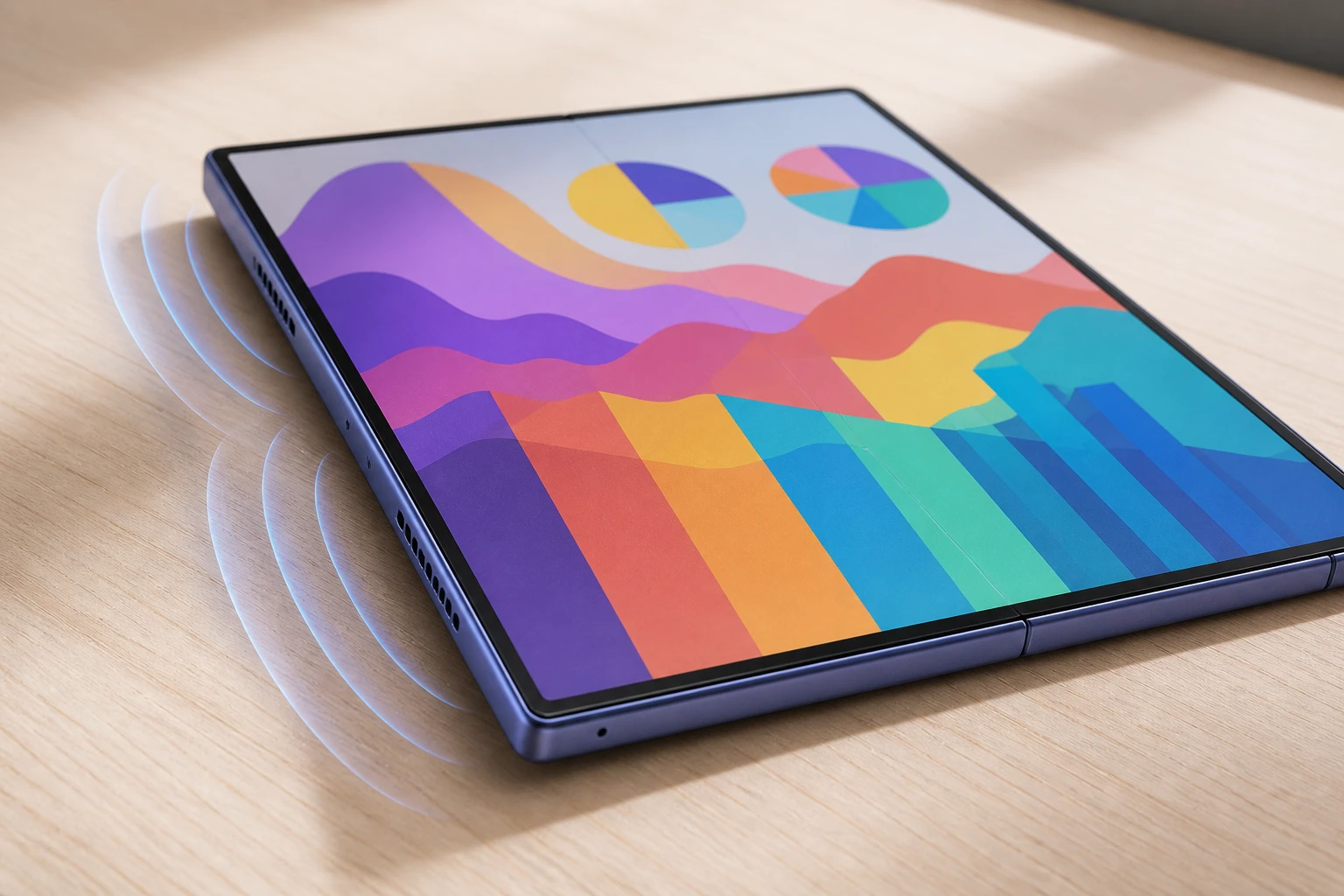 Samsung Galaxy Z Fold 8 unfolded speakers left side video