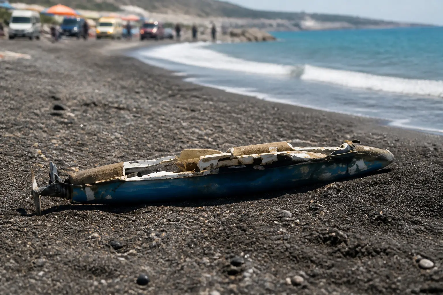suspected Russian munition washed ashore Shekvetili beach Georgia