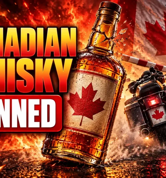 Trump bans Canadian whisky motorcycles whey September