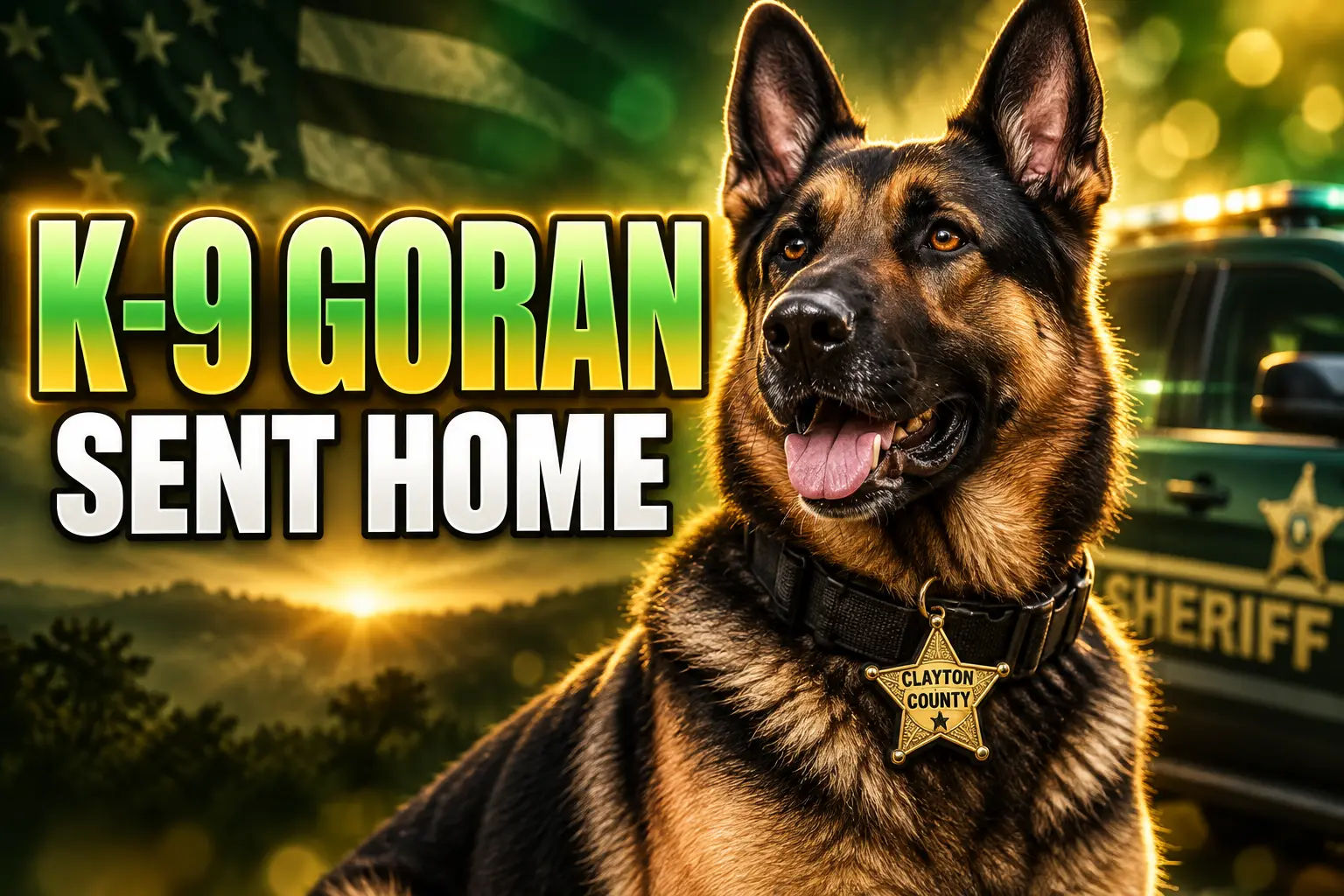 Clayton County K-9 Goran retirement gift to handler