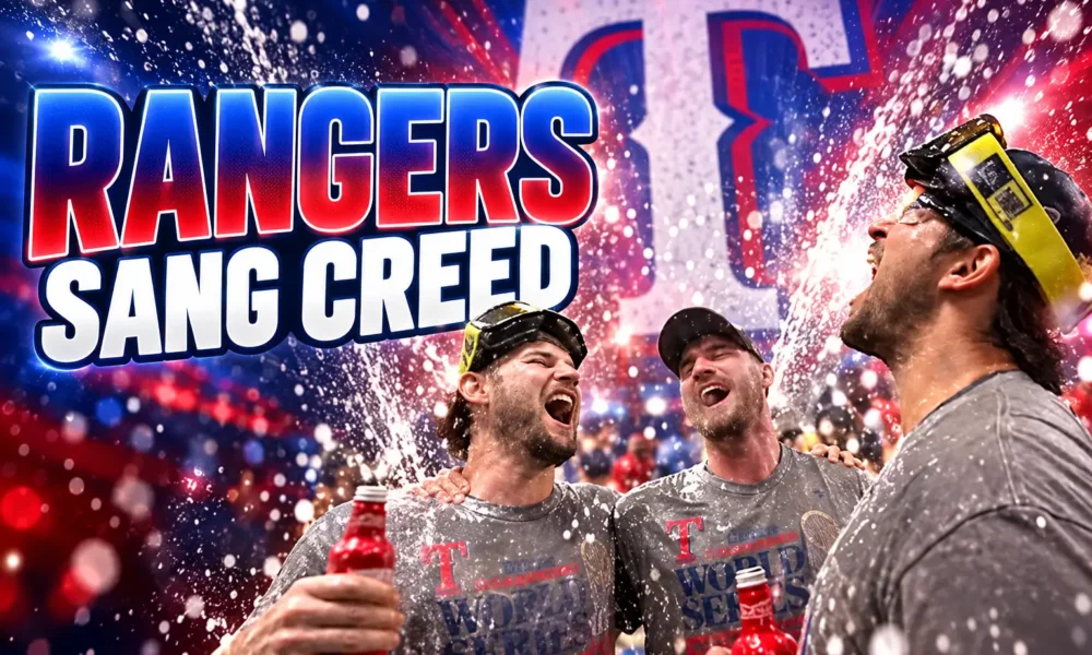 Creed Higher Texas Rangers World Series locker room anthem