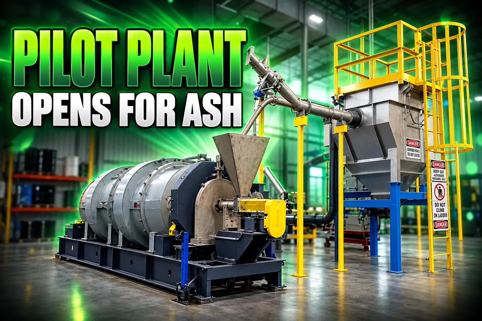 Eco Material Georgia pilot plant harvested coal ash
