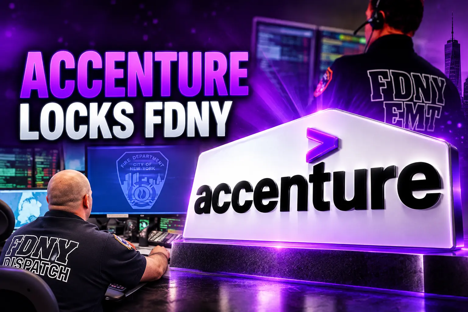 FDNY FireCAD Accenture sole source dispatch system