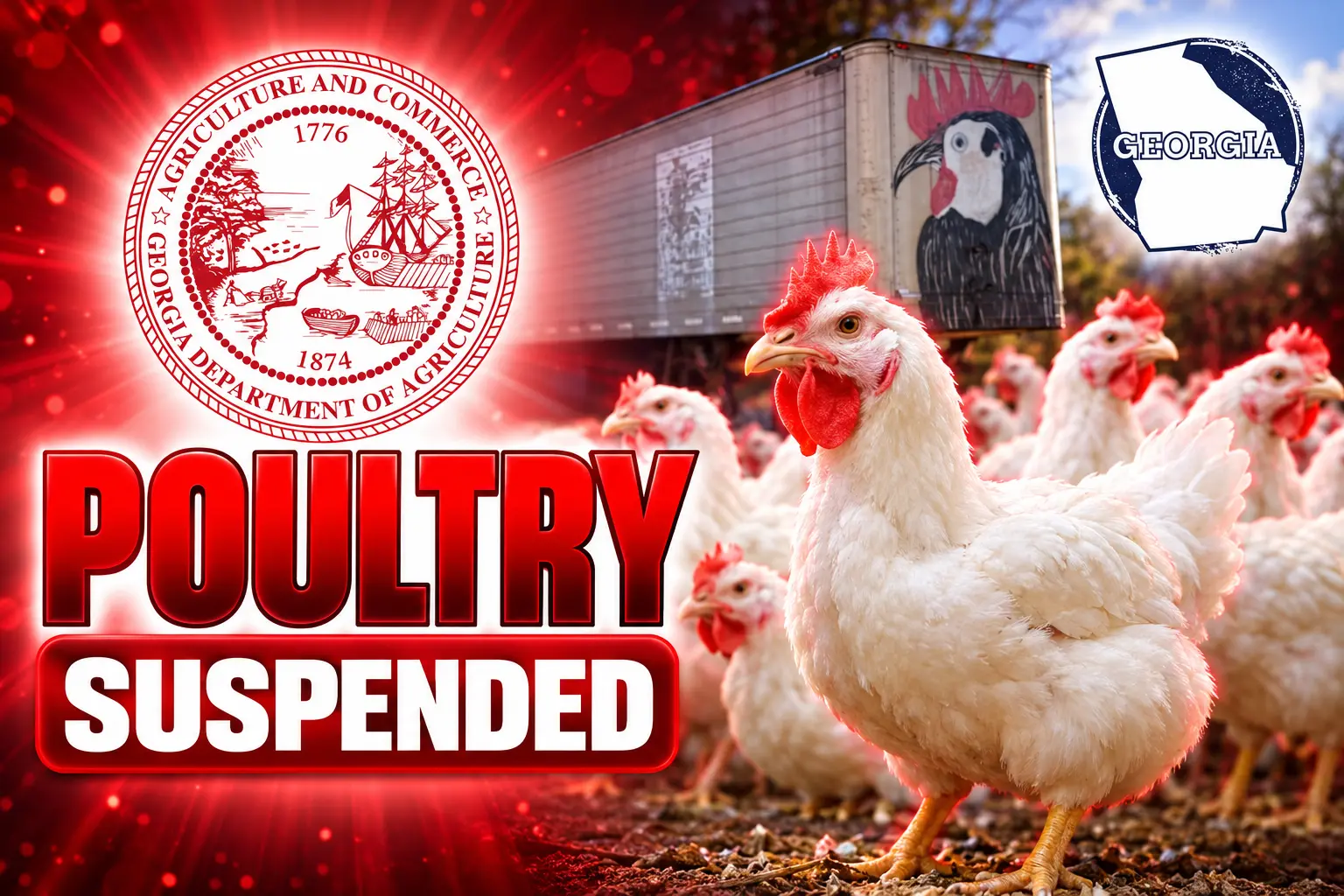 Georgia poultry sales suspended bird flu cull 2025