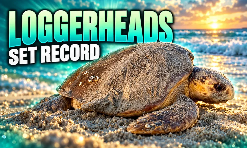 Georgia loggerhead sea turtle record nest count