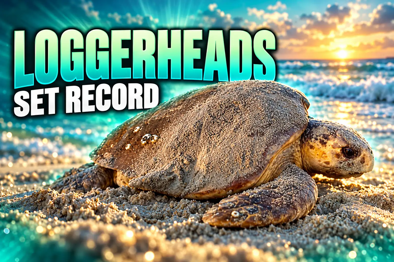 Georgia loggerhead sea turtle record nest count